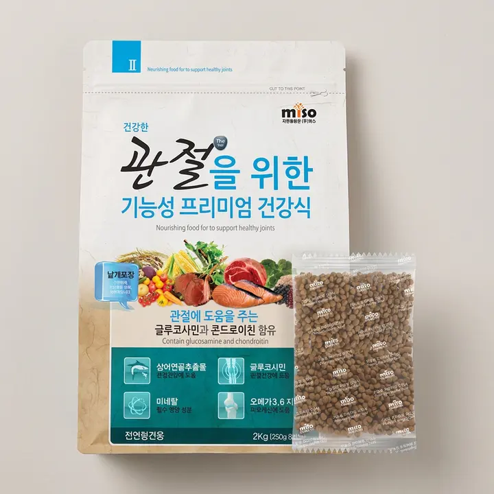 미소 강아지 기능성 사료, 뼈/관절강화, 2kg, 1개