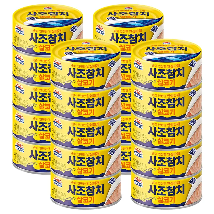 사조 살코기참치, 85g, 20개