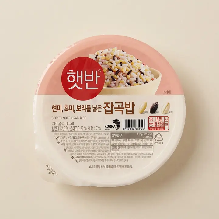 CJ제일제당 햇반 잡곡밥, 210g, 24개