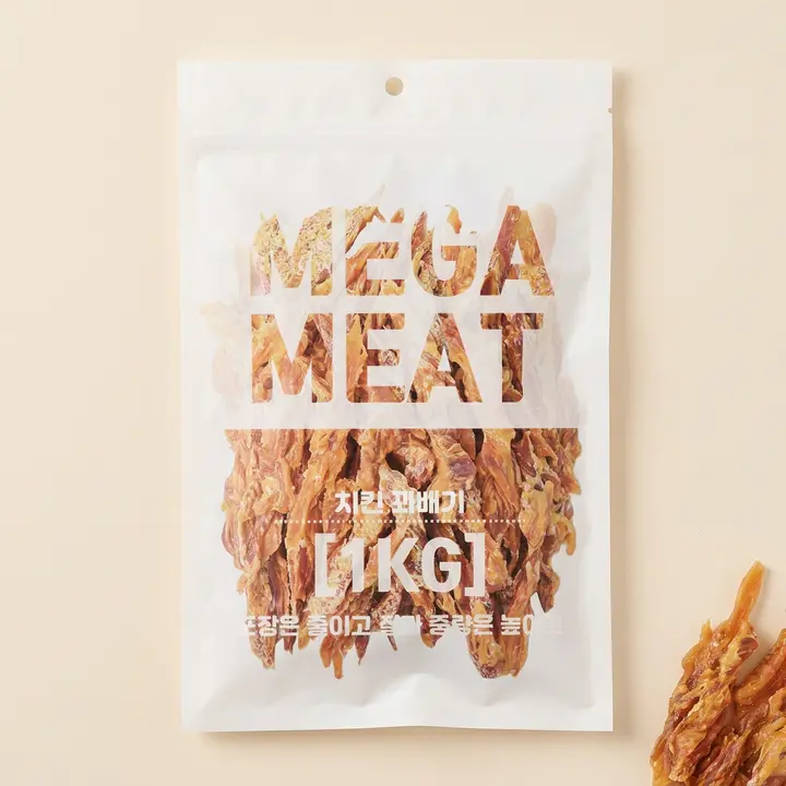 메가미트 강아지 간식, 치킨꽈배기, 1kg, 1개