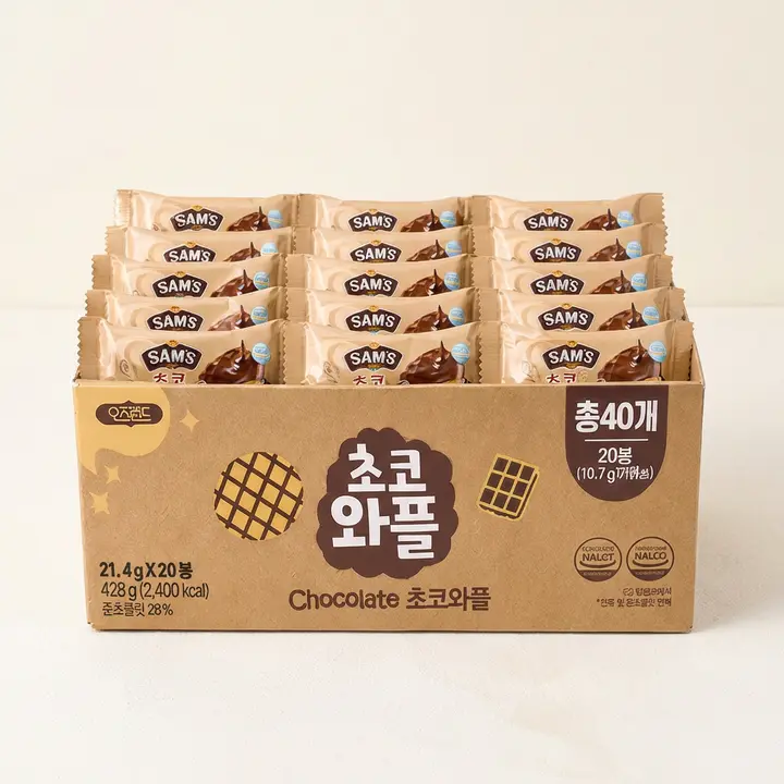 오즈랜드 초코와플, 21.4g, 20봉, 1박스