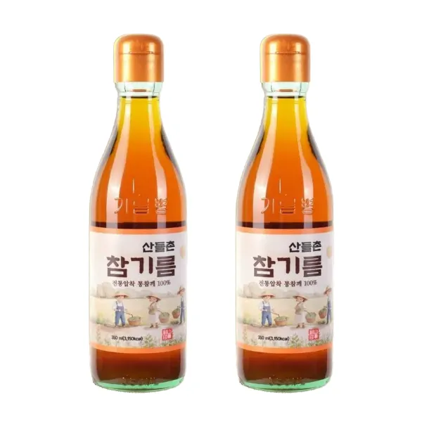 산들촌 전통압착 참기름, 350ml, 2개