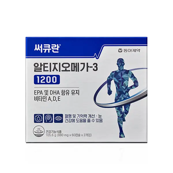 동아제약 써큐란 알티지 오메가-3 1200, 120캡슐, 1개