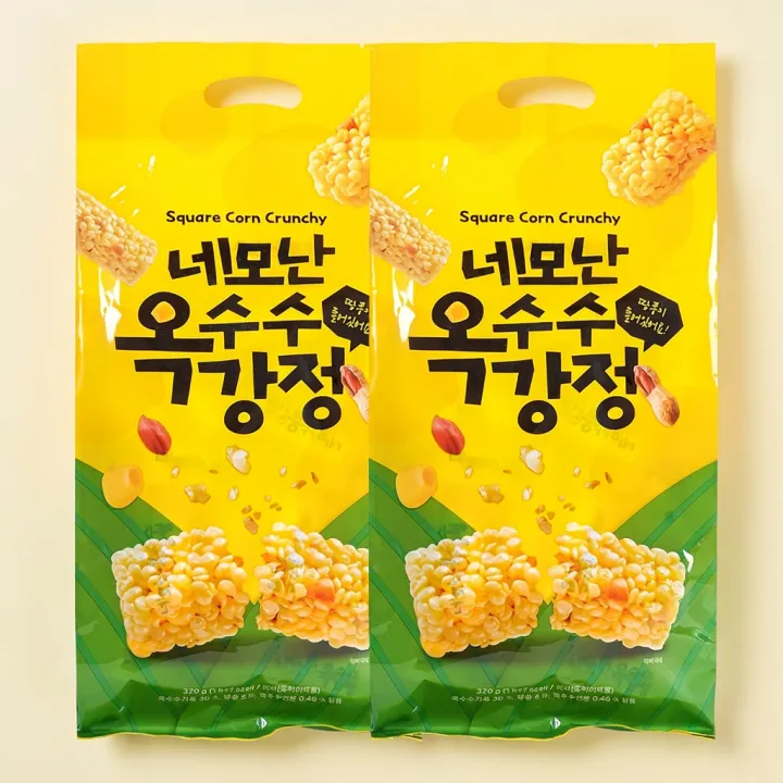 네모난 옥수수강정, 고소한, 320g, 38개입, 2개