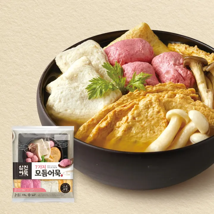 삼진어묵 7가지 모듬어묵, 냉동, 416g, 3개