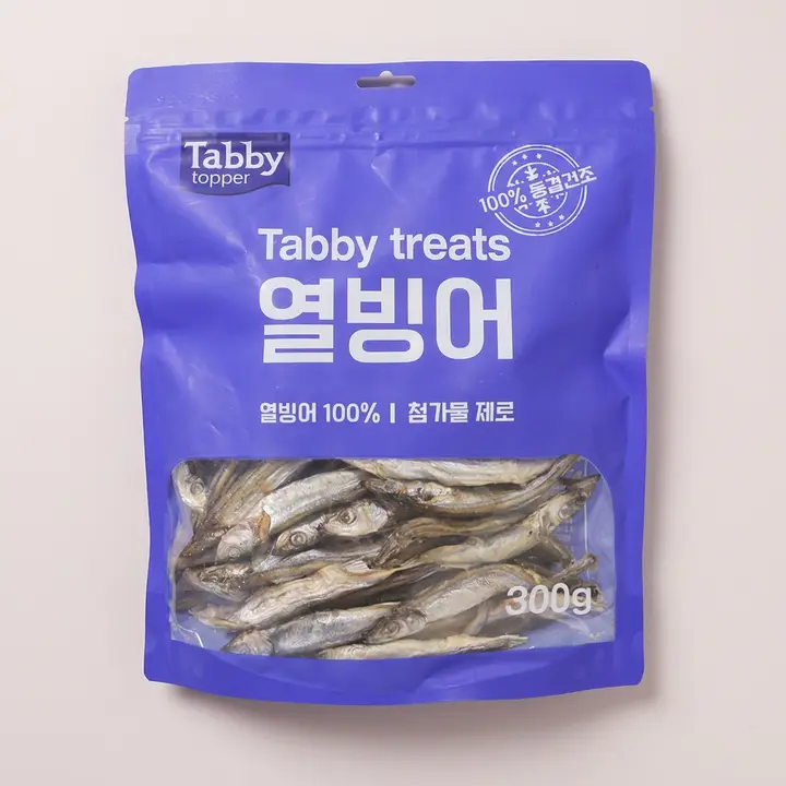 테비 토퍼 동결건조 간식, 열빙어, 300g, 1개