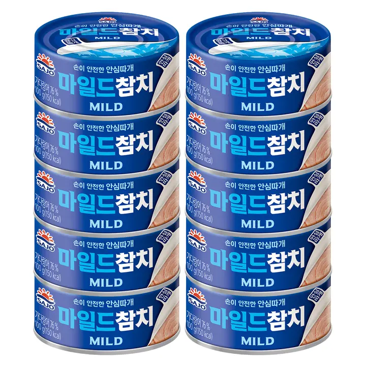 사조 마일드참치, 100g, 10개