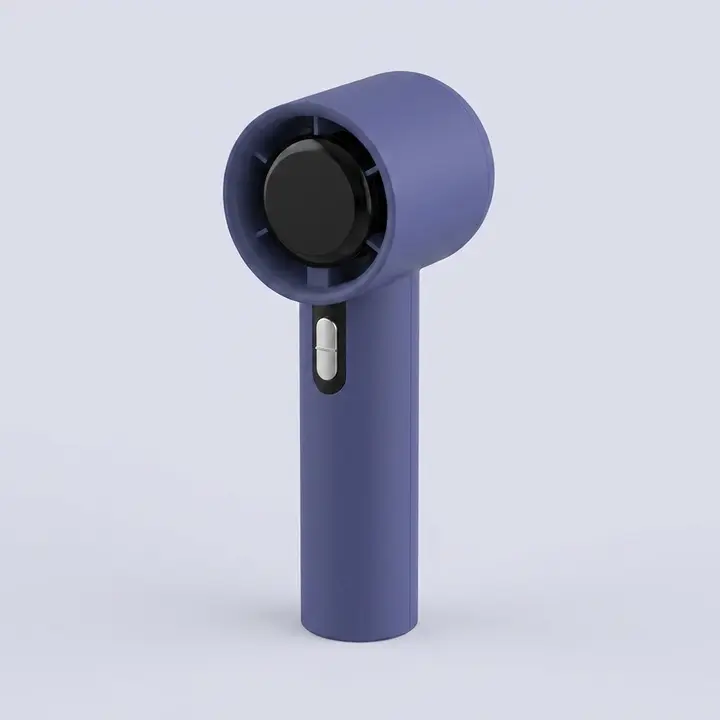 아이노 LCD 버튼형 휴대용 선풍기, ANFA-3K-14-YC, 3000mAh, 네이비, 1개