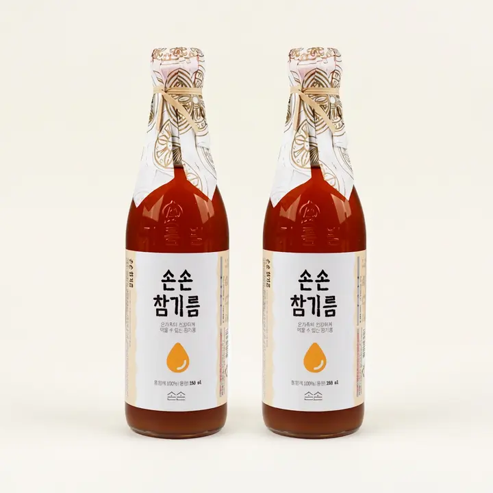 손손 참기름, 350ml, 2병