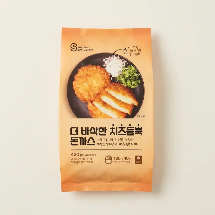 상신 더 바삭한 치즈듬뿍 돈까스, 420g, 2팩