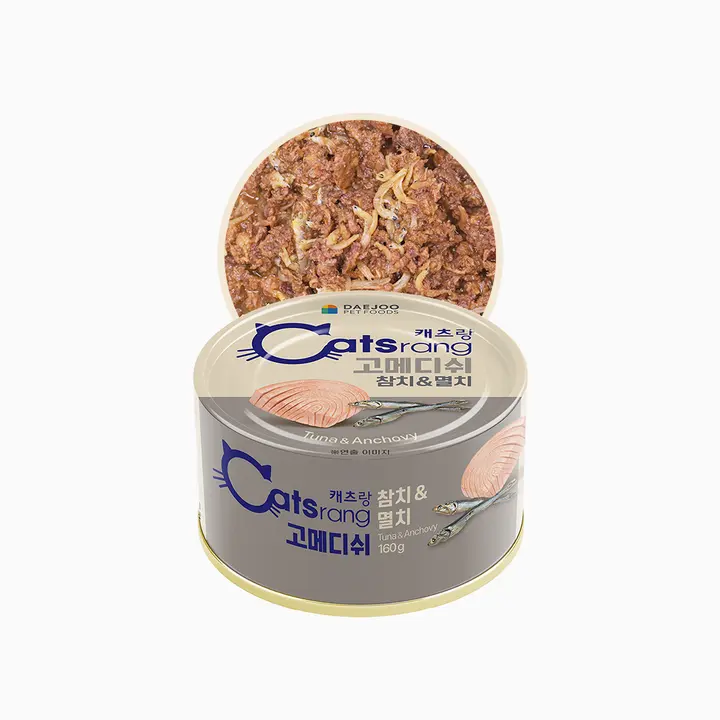 캐츠랑 고메디쉬 고양이 습식 간식 캔, 참치 & 멸치, 160g, 24캔, 1개