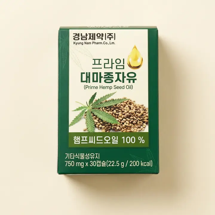 경남제약 프라임 대마종자유, 750mg, 30캡슐, 1박스