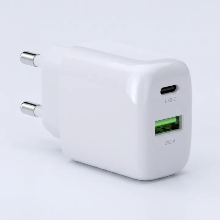 팬톤 25W 듀얼포트 어댑터 RCE-2521ACLKR, 그레이, 1개