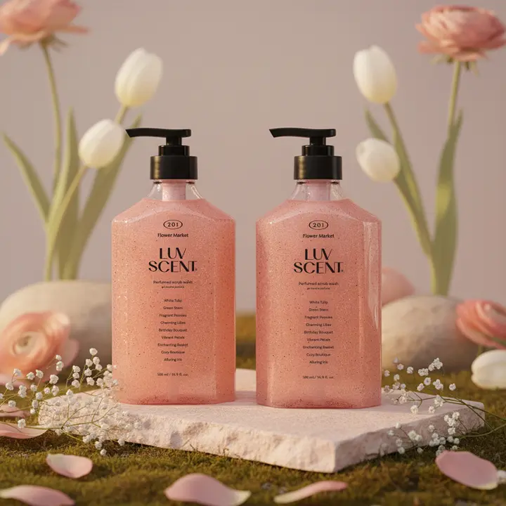 럽센트 스크럽 워시, 플라워마켓 화이트튤립, 500ml, 2개