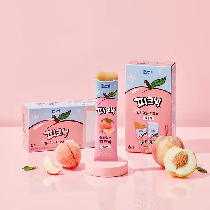 매일유업 피크닉 얼려먹는 복숭아, 85ml, 24개
