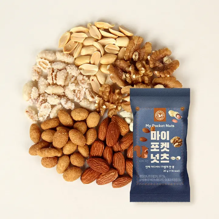 산과들에 하루견과 간식 마이포켓넛츠, 20g, 100봉, 1세트