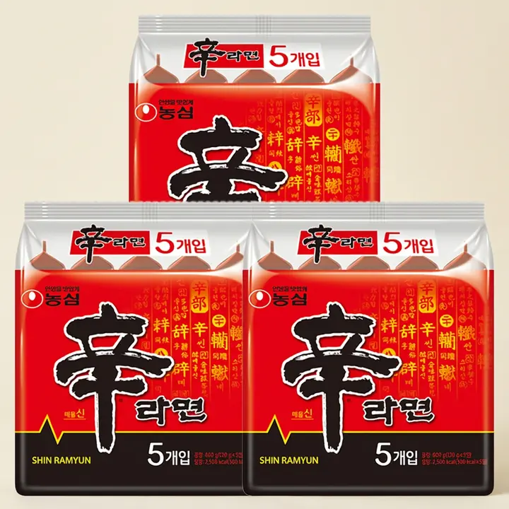 농심 신라면, 120g, 15개