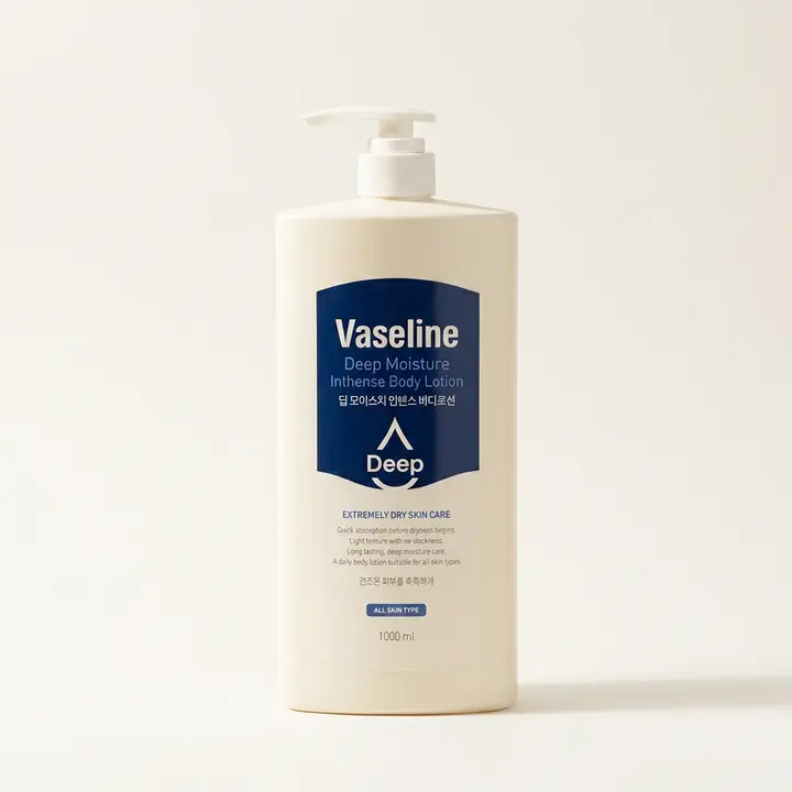 바세린 딥 모이스처 인텐시브 바디로션, 1000ml, 1+1 구성, 총 2개