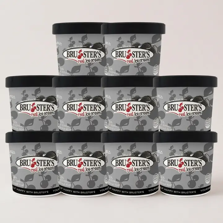 부르스터스 흑임자 아이스크림, 100ml, 8개
