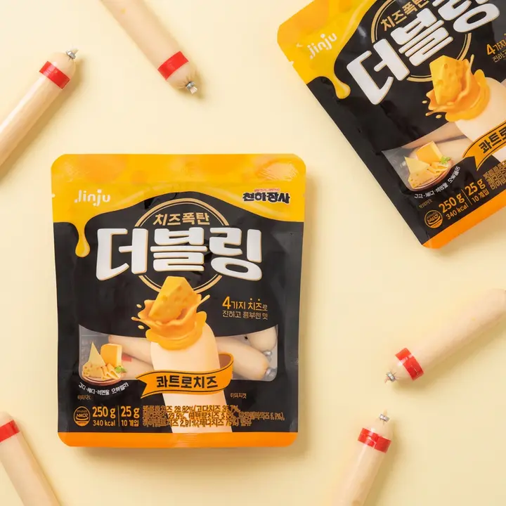 진주햄 천하장사 더블링, 콰트로치즈, 25g, 10개입, 3개