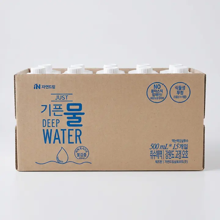 자연드림 JUST 기픈물, 500ml, 15개