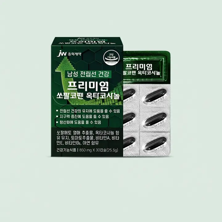 JW중외제약 프리미엄 쏘팔코펜 옥타코사놀, 850mg, 30캡슐, 3개