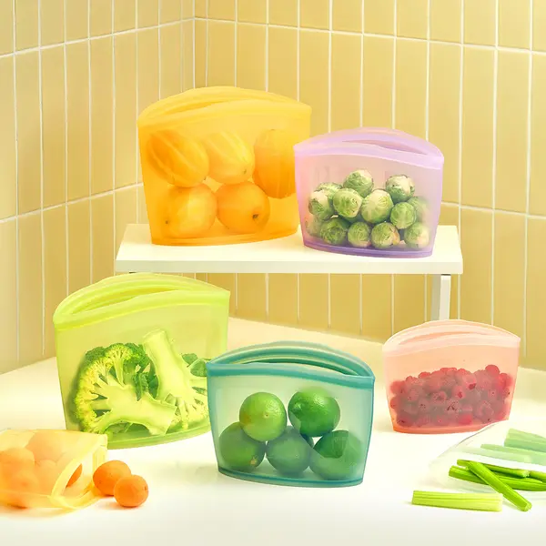 실리팟 지퍼백 3P 세트, 대 1개 + 중 1개 + 소 1개, 쿨라임, 1세트