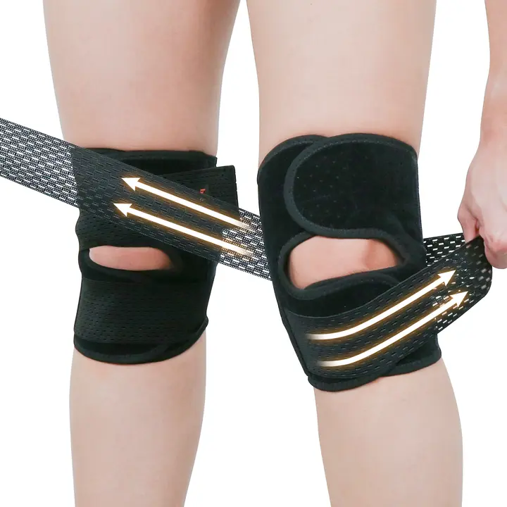 브메르 인체공학 에어핏 무릎보호대, 블랙, M, 1개