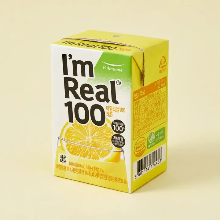 풀무원 아임리얼100 레몬, 140ml, 24팩