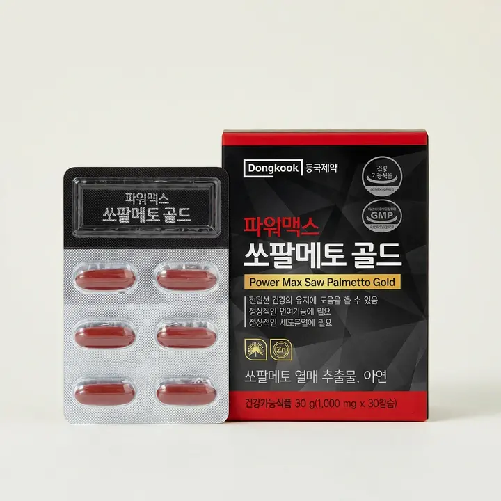 동국제약 파워맥스 쏘팔메토 골드, 1000mg, 30캡슐, 4박스