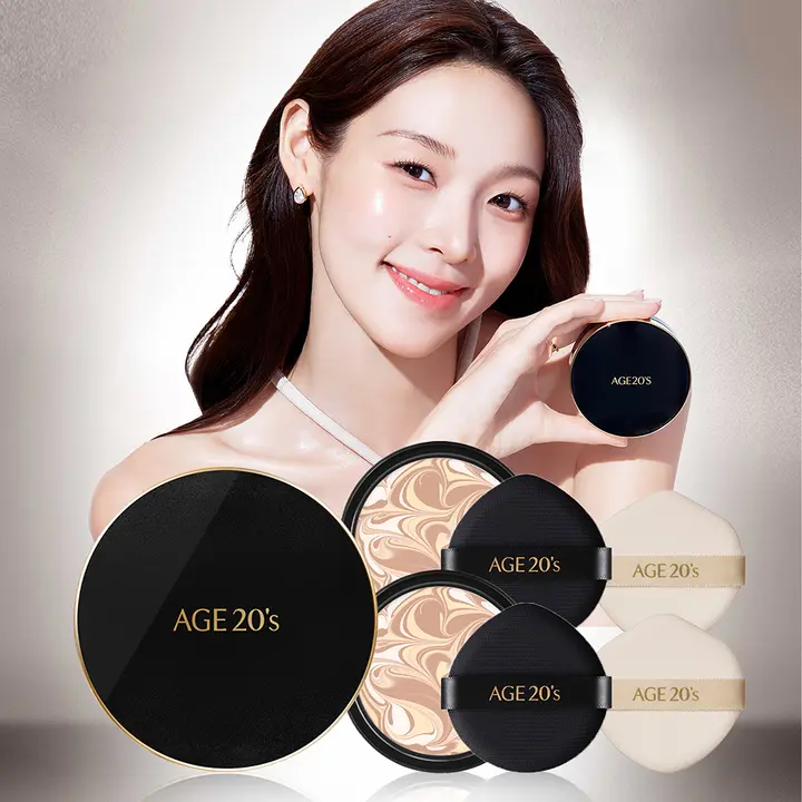 에이지 투웨니스 시그니처 에센스 커버 팩트, 케이스, 1개 + 리필, 21호, 2개