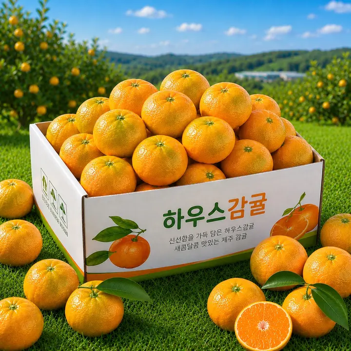 제주 하우스감귤, 특품, 대과, 5kg, 1박스