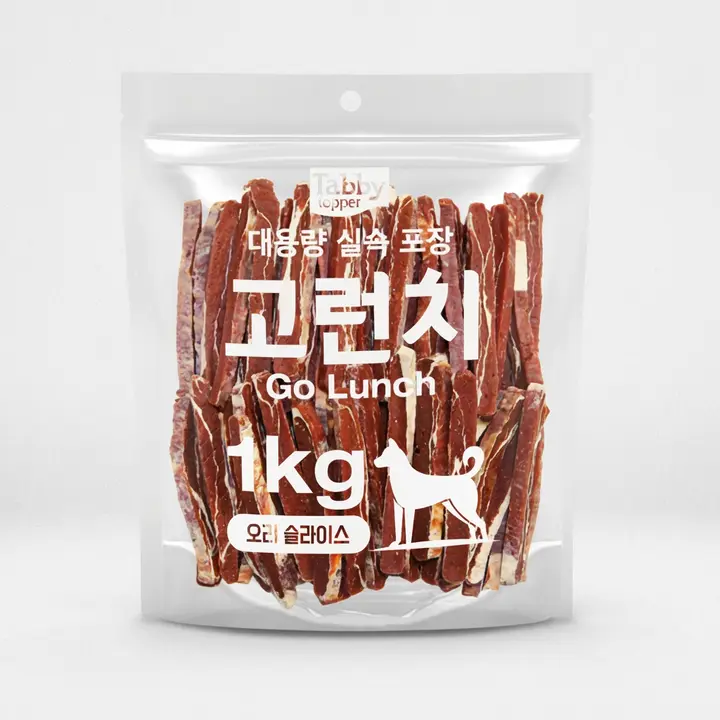 테비 고런치 강아지간식, 고런치 오리슬라이스, 1kg, 1개