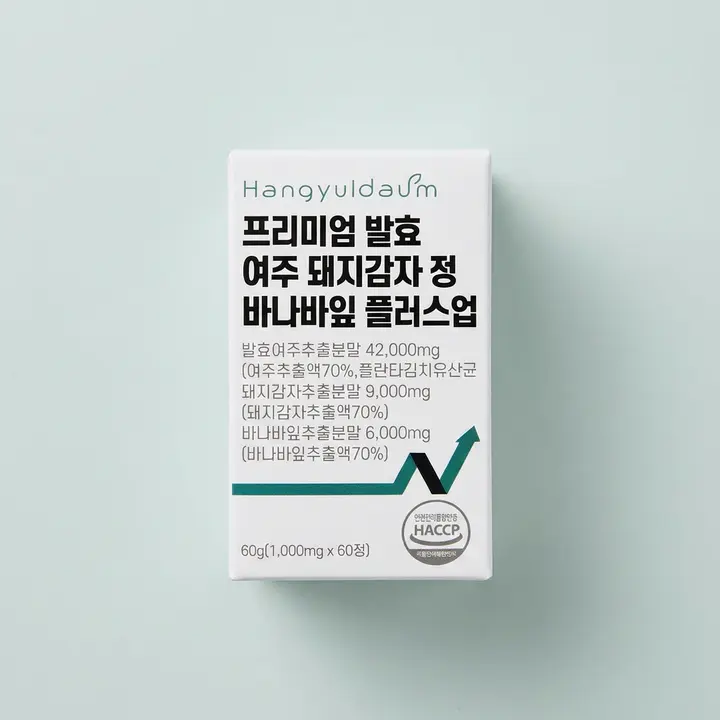 한결다움 프리미엄 발효 여주 돼지감자 정 바나나잎 플러스업, 60정, 1개