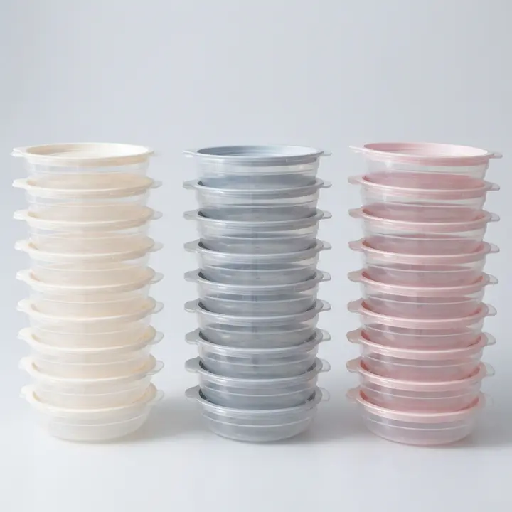 심플쿡 냉동밥 전자레인지 용기, 라이트그레이, 400ml, 24개