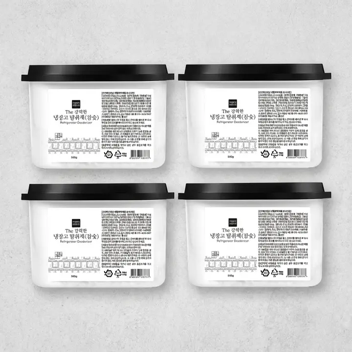 가성비가브랜드다 더 강력한 냉장고 탈취제, 참숯, 300g, 4개