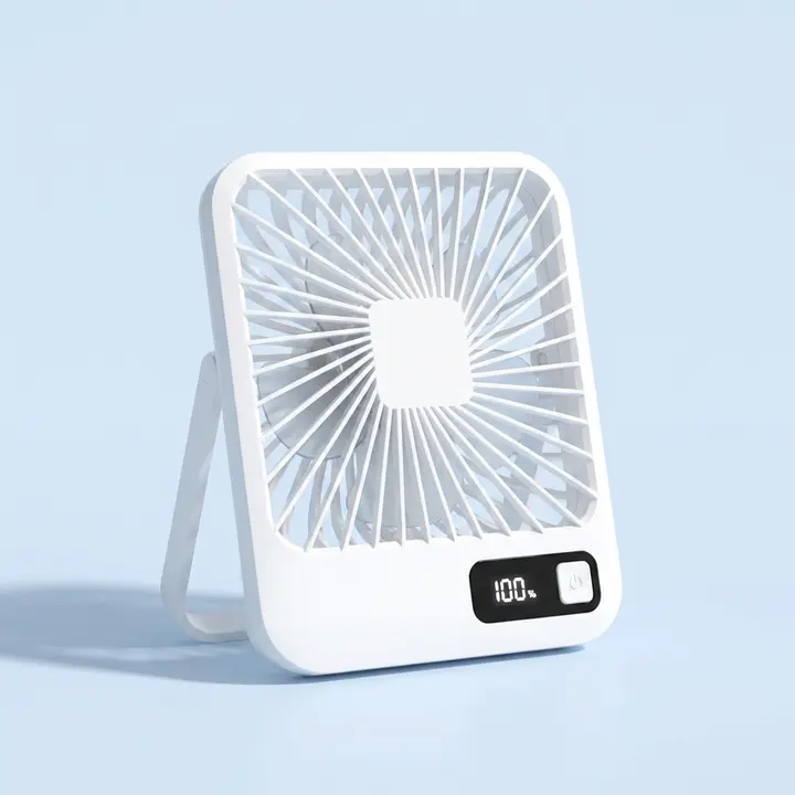 탁상용 LED 미니 선풍기 Q3, 화이트, 1개