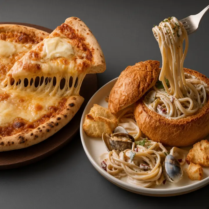 애슐리 포르마지오 피자, 270g, 1개 + 봉골레 크림 빠네 파스타, 756g, 1개