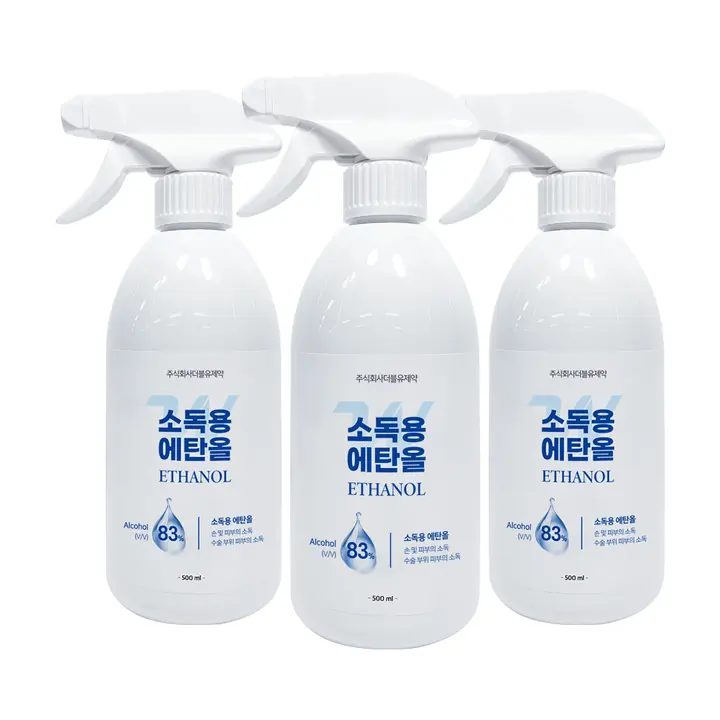더블유제약 곡물발효 소독용 에탄올, 500ml, 3개