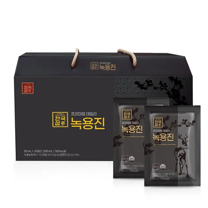 한국삼 프리미엄 데일리 녹용진, 50ml, 30포, 2박스