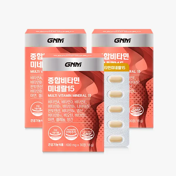 GNM 종합비타민미네랄15, 30정, 3개