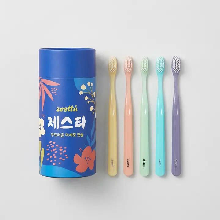 제스타 칫솔, 부드러운 미세모, 12개입, 2개