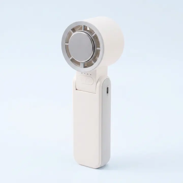 FRUX F 접이식 냉각 터보팬 휴대용 핸디 선풍기, FRUX-F, 쉬폰 화이트, 1개
