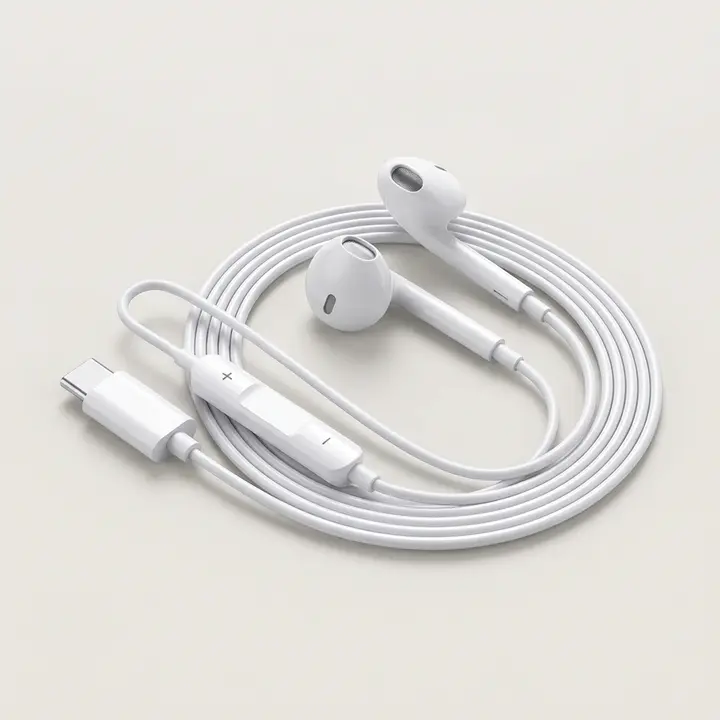 프리미엄 USB-C 오픈형 이어폰, 화이트, 1개