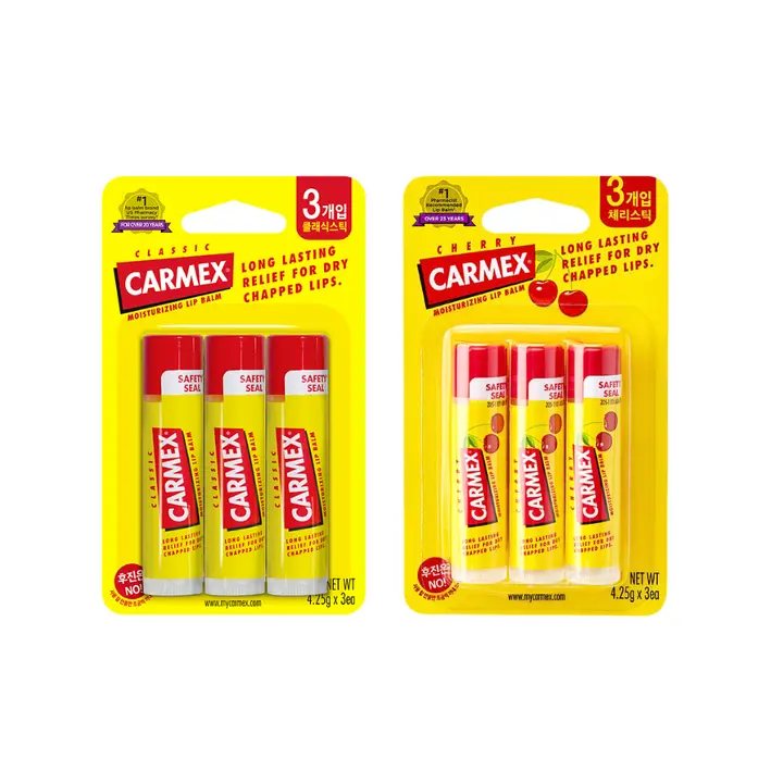 카멕스 립밤 스틱, 4.25g, 클래식 3개 + 체리 3개, 6개
