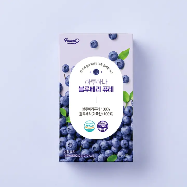 퍼니트 하루하나 블루베리 퓨레 스틱, 블루베리, 14포, 2박스