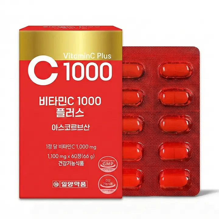 일양약품 비타민C 1000 플러스, 1100mg, 60정, 6개