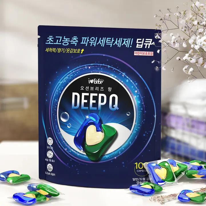 아이러브베베 딥큐 캡슐 세탁세제, 오션브리즈향, 100개입, 1개