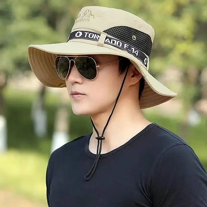 옴미 마운틴14 등산 자외선차단 벙거지 F14, 베이지, 59Cm, 1개