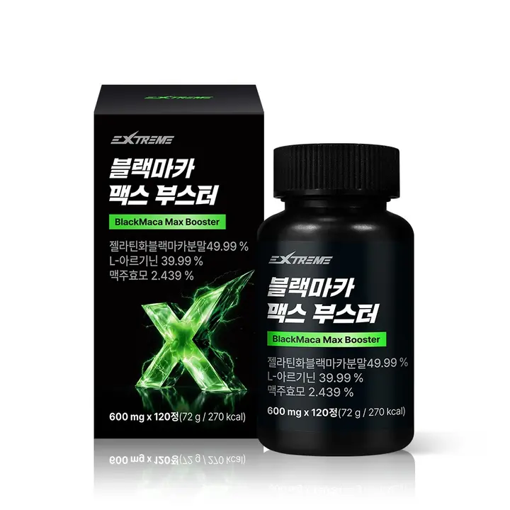 익스트림 블랙마카 맥스 부스터, 600mg, 120정, 1개